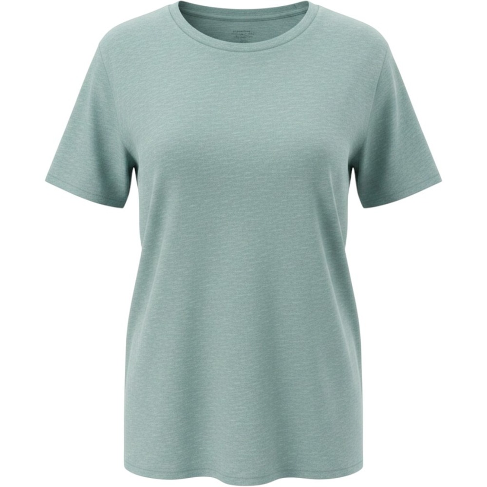 Uniqlo Supima Cotton Crew Neck T-Shirt Sage Green Heathered Womens Small